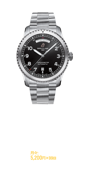 アビエーター 8 オートマチック デイ ＆ デイト 41 490,000円［＋税］